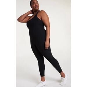 CALIA Women's LustraLux Bodysuit, Pure Black Size XL